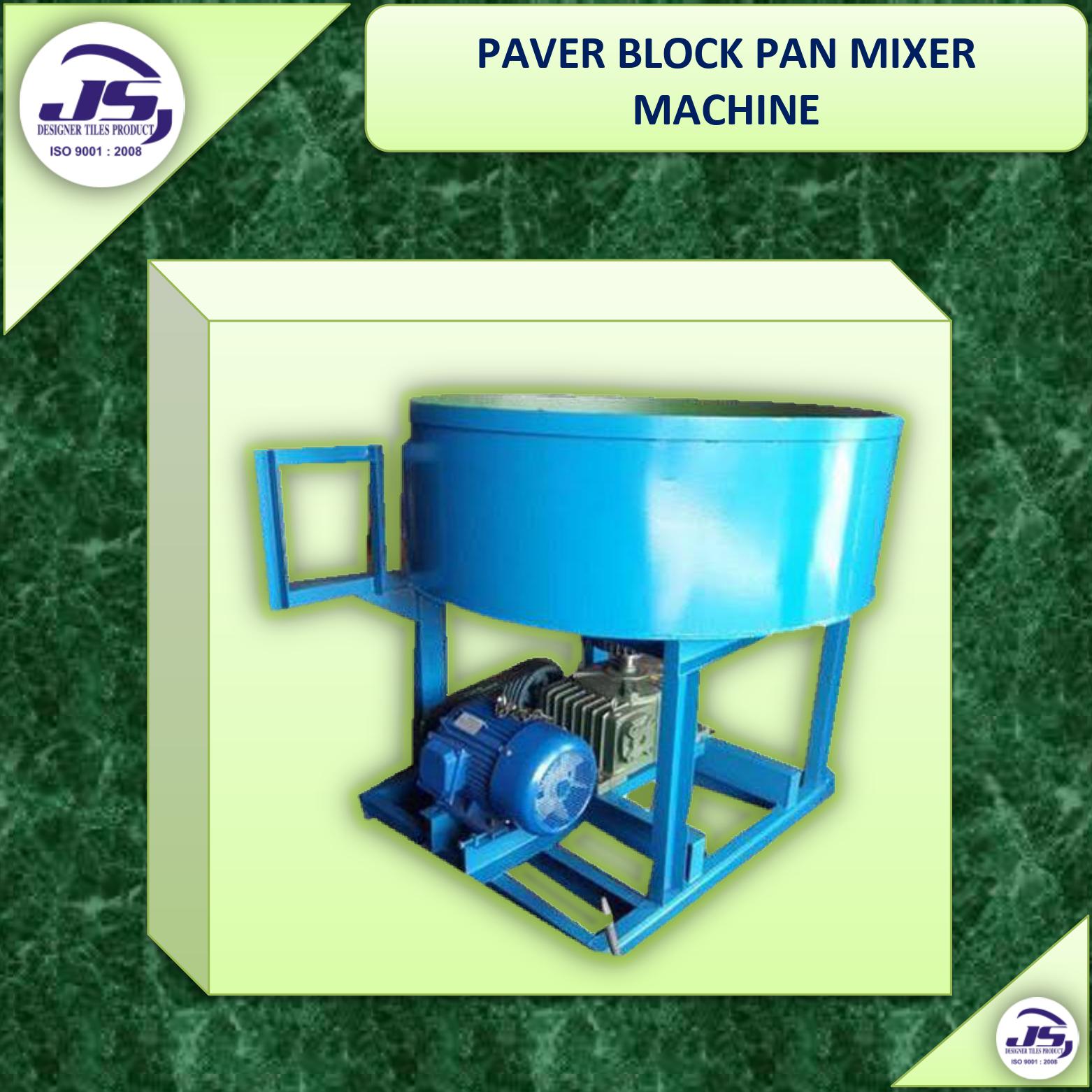 PAVER BLOCK PAN MIXER MACHINE